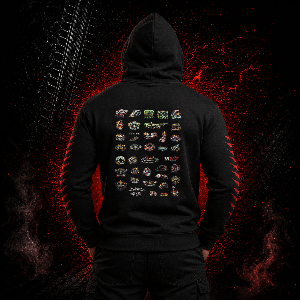 Asphalt Royalty™ | Full Throttle Premium Pullover Hoodie | 16 BAZ Coll