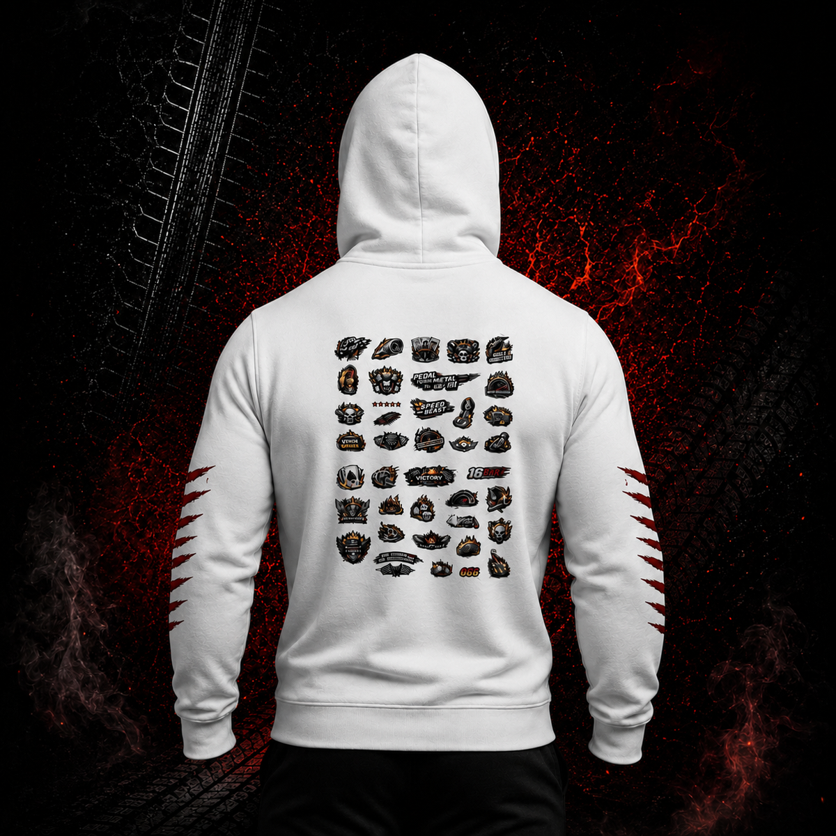 Asphalt Royalty™ | Full Throttle Premium Pullover Hoodie | 16 BAZ Coll