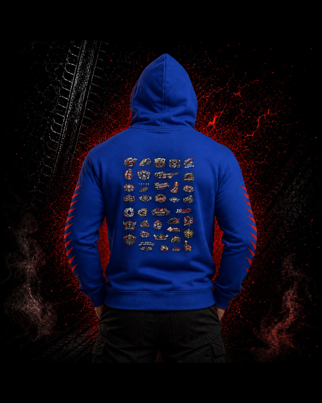 Asphalt Royalty™ | Full Throttle Premium Pullover Hoodie | 16 BAZ Coll